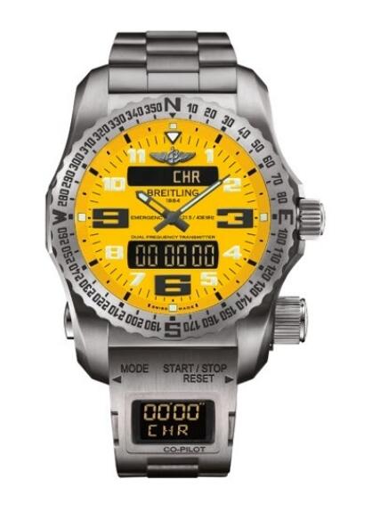 Replica Breitling Professional Emergency II Yellow Co-Pilot E76325A4/I520/E8017510/B999.165E Men Watch